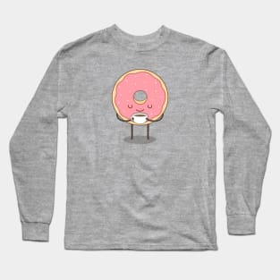 donut loves coffee Long Sleeve T-Shirt